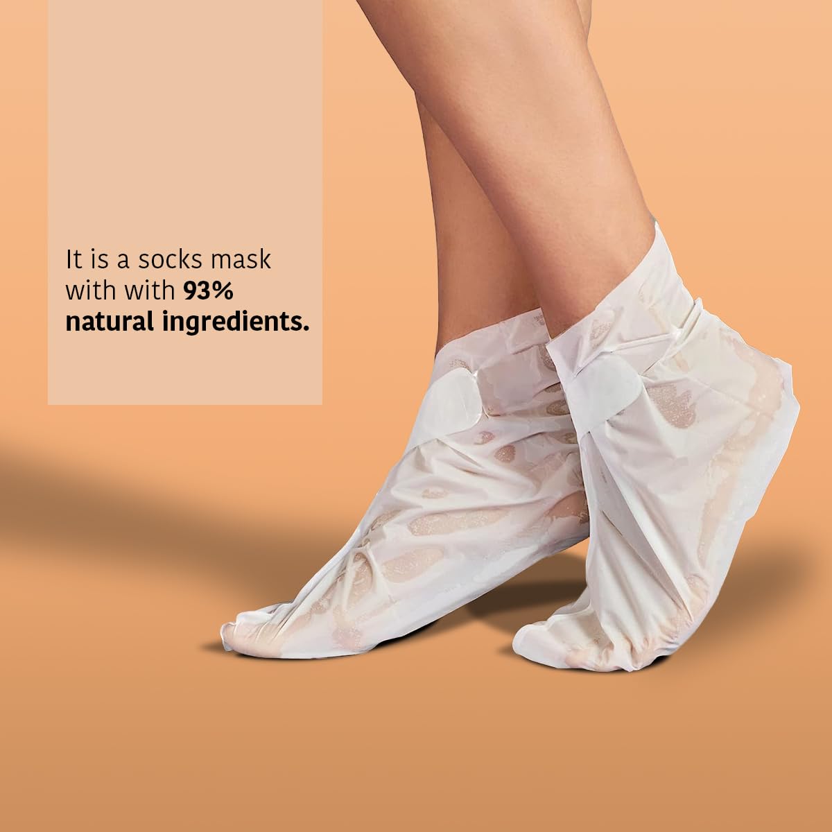 IROHA NATURE Repairing Foot Mask Socks with Peach & Shea Butter | 15 Pairs | Deep Hydration & Instant Repair | For Dry & Cracked Feet | Natural & 100% Vegan | Proven Results