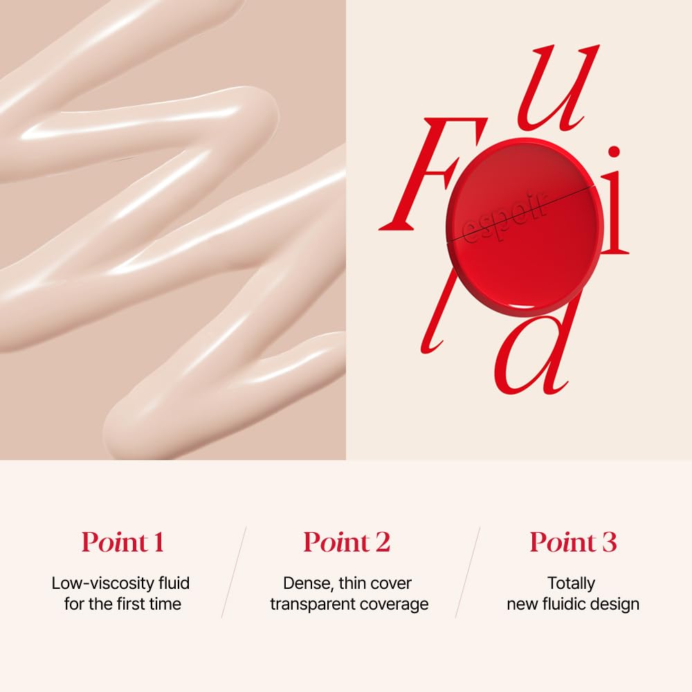 Espoir Be Velvet Fluid Foundation #21 Ivory 1.05oz | Luxurious Velvet Finish | Thin, Dense Coverage Matte Foundation | Long-Lasting Hydrated Radiance Liquid Foundation | Korean makeup Foundation