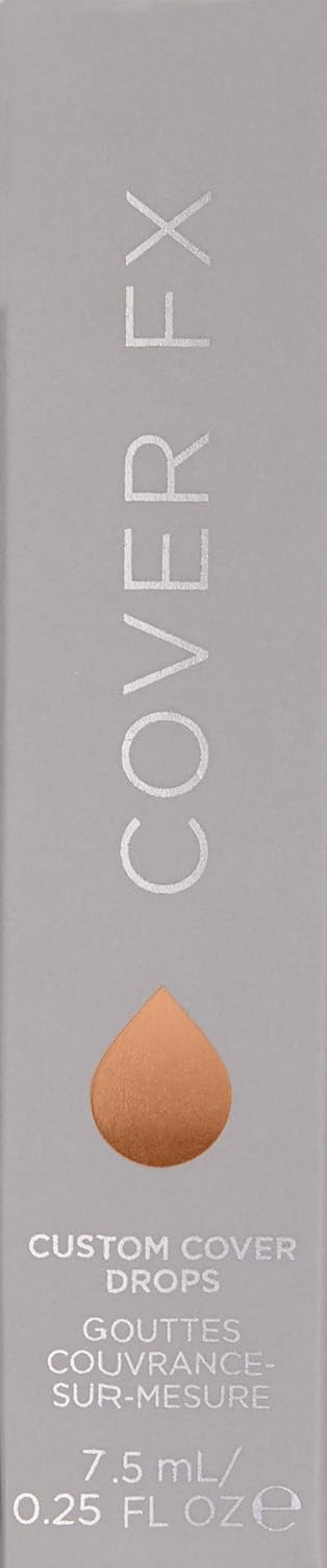 COVER FX Custom Cover Drops, Multi-Use Shade-Adjusting Liquid Foundation and Concealer Makeup, Vegan & Cruelty-Free Lightweight Skin Enhancer, 0.25 Fl Oz, N Deep 1