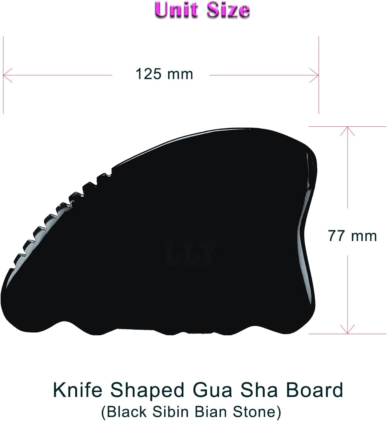 LLY Multifunctional Scraping Massage Tools. Natural Black sibin bian Stone. Beauty & Health Care,Relieve Wrinkles,Muscle and acupoint Massage (Knife Shaped Scraping Massager)