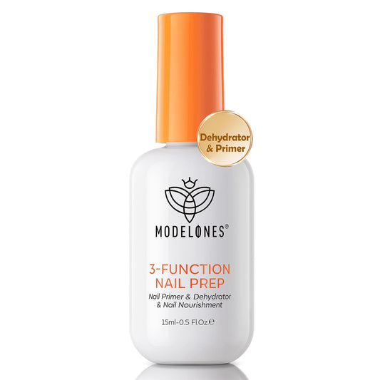 modelones Nail Dehydrator and Primer, 3-in-One HEMA-Free Nourishing Prep for Acrylic & Gel Nails, Manicure Tables Supports Growth