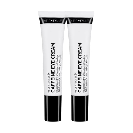 The INKEY List Caffeine Eye Cream Duo, Reduce Eye Puffiness and Dark Circle, Blur Fine Lines, 0.5 fl oz (2 Pack)
