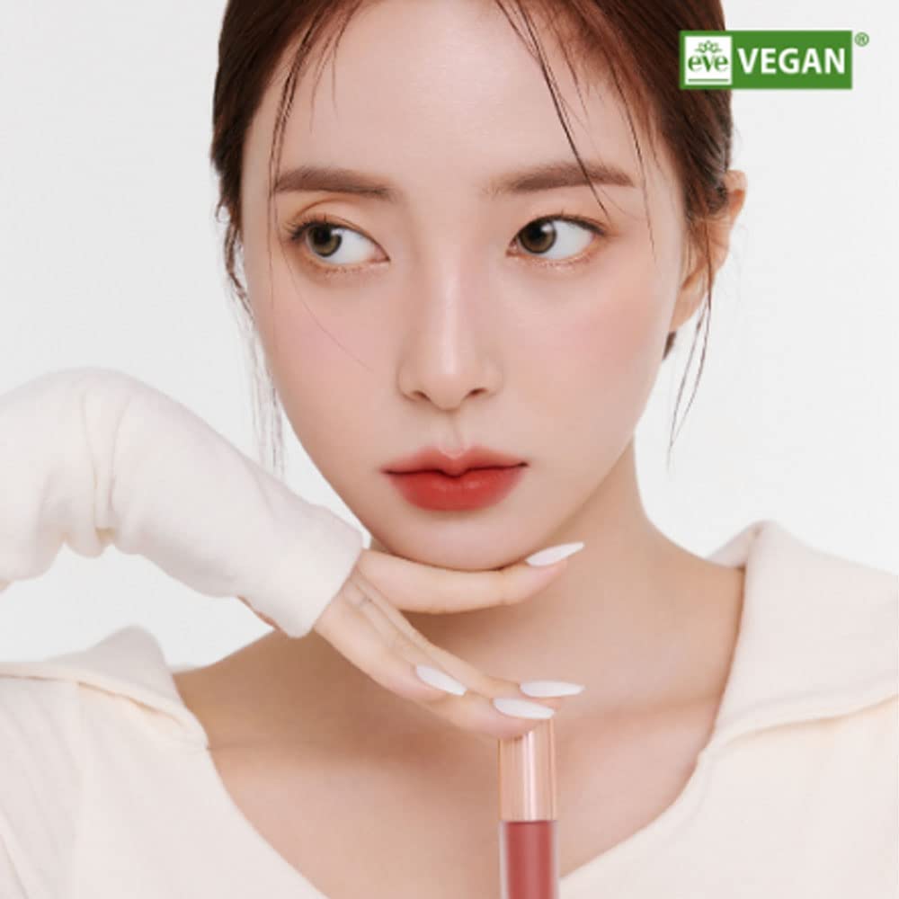BBIA Last Velvet Tint - Soft & Creamy Matte Finish Lip Stain, Blur Effect with Velvety Texture, Long-Lasting, High Pigment, Lightweight, Non-Drying, Vegan, Korean Lip Makeup (V18 MORE CHEERFUL)