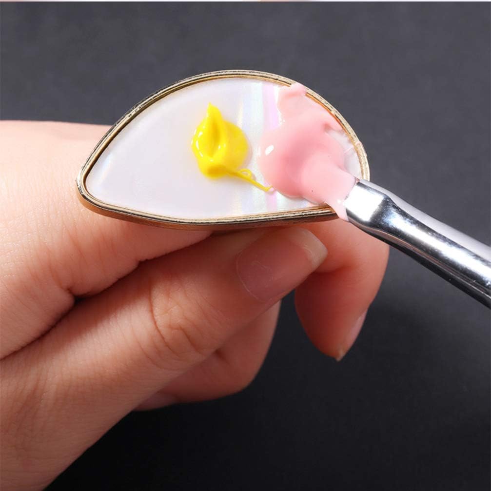 4pcs Ring Palette Nail Art Palette Blending Palette Pigment Palette Lip Color Palette Foundation Palette Rings Tools Manicure Palette Color Display Plate Mix Decorate Nail Set