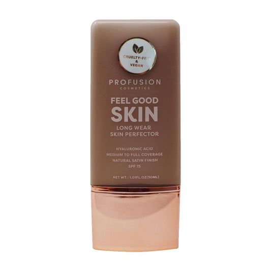 Profusion Cosmetics Lightweight Liquid Foundation for a Flawless and Elegant Radiance, Breathable Makeup for Improves Uneven Skin Tone, Cruelty-Free - Deep 3