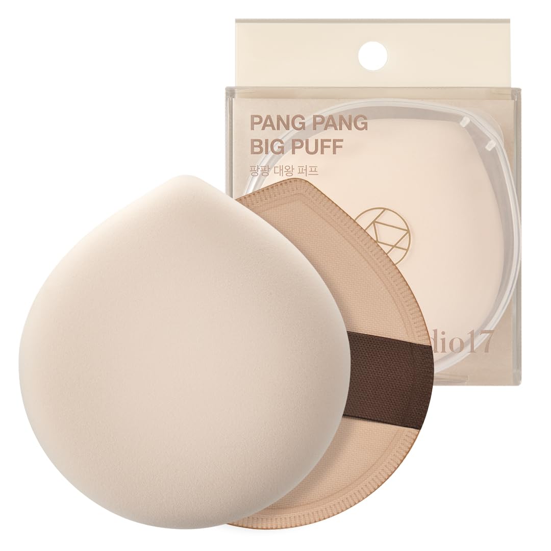 Pang Pang Makeup Powder Puff 1 Pc | Big Makeup Sponge for Foundation | Fluffy Cushion Puff Blender With Latex | Korean Makeup Puff for Foundation and Powder | 2.2In Diamater