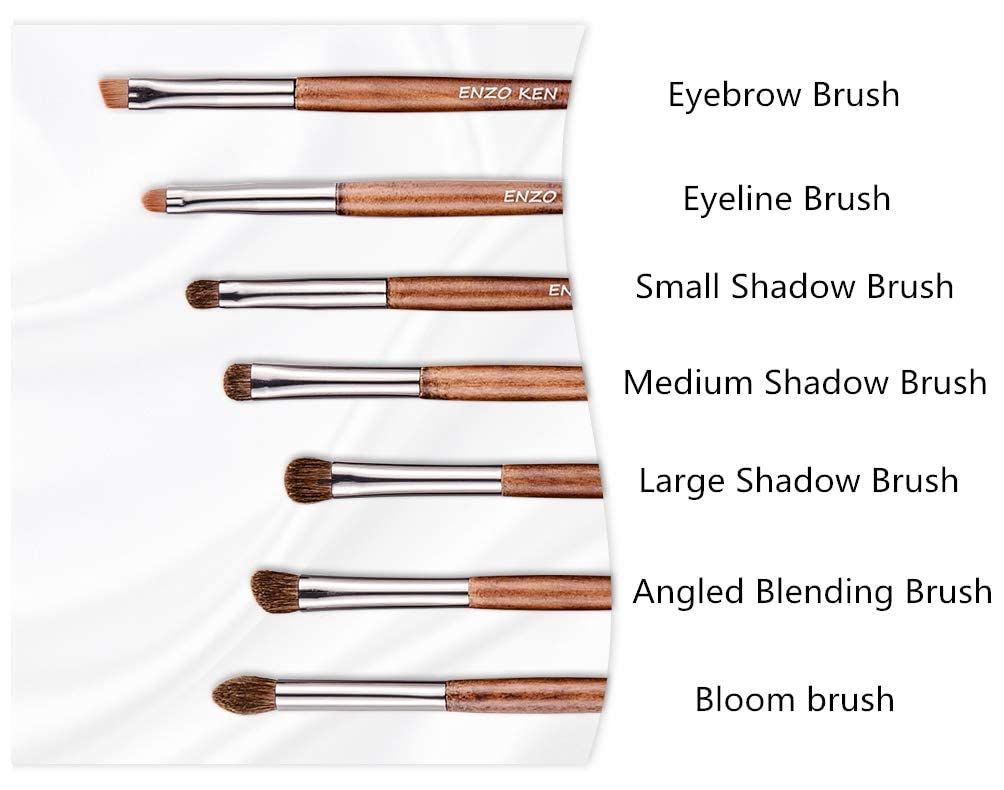 Natural Pony Hair Eye Shadow Brush Set, Small Eyeshadow Brushes Set, Eye Makeup Brushes Set Professional, Small Nose Contour Brush, Angled Eyeshadow Brush, Eyeshadow Blending Brushes
