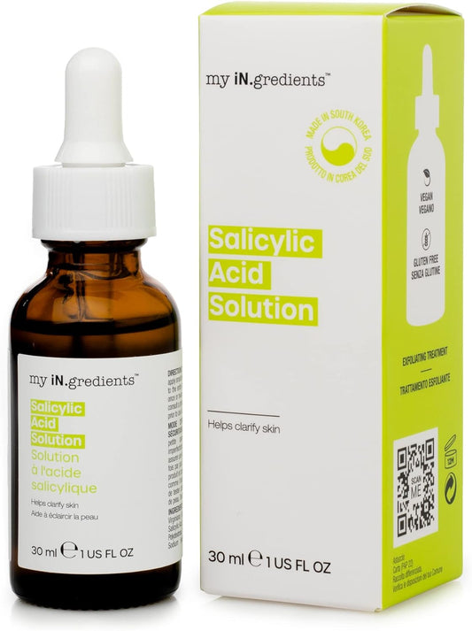 masque BAR My Ingredients Salicylic Acid Solution - Exfoliating Solution For Face - Healing Acne Spot Treatment For Blemish Prone Skin