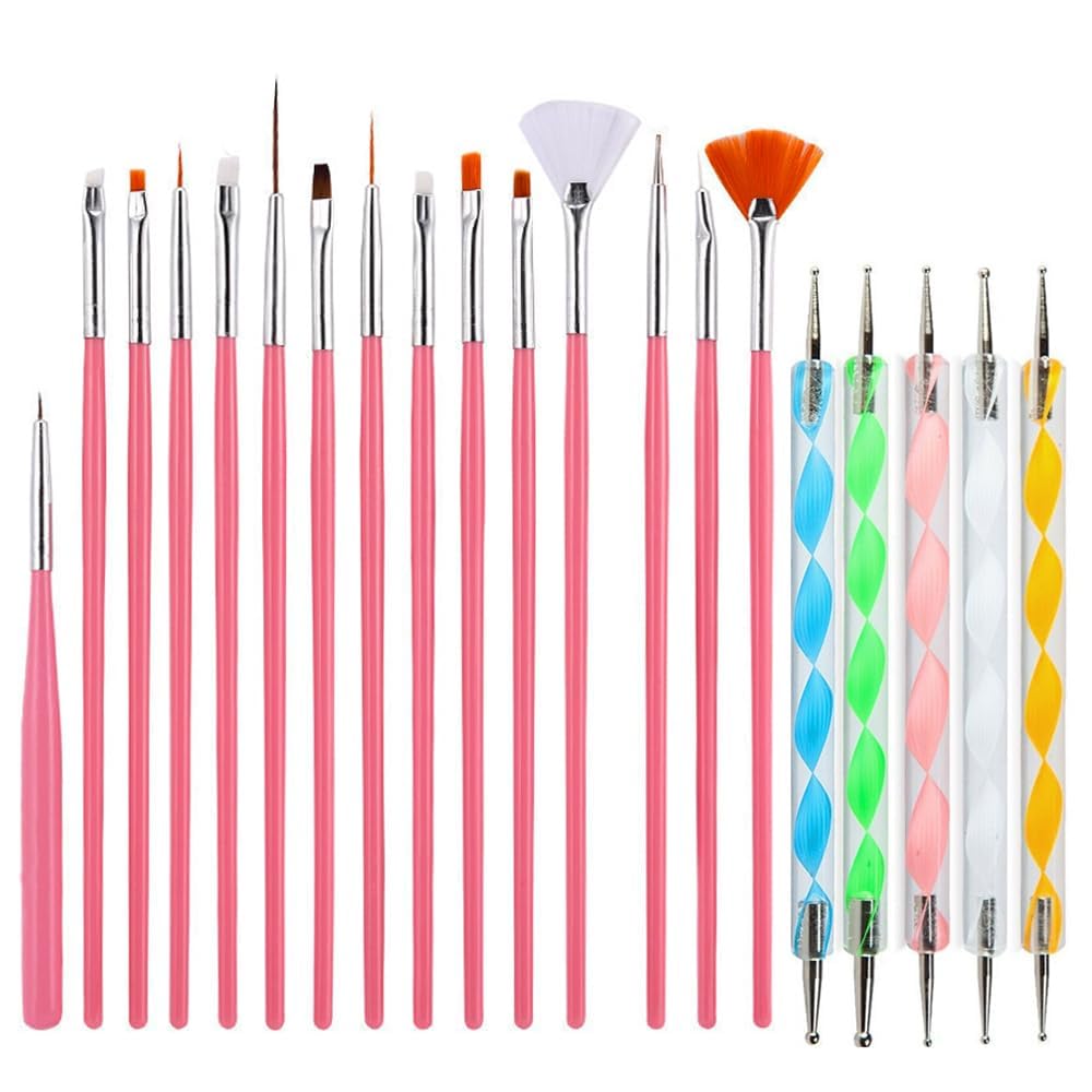 36 pcs Nail Art Brushes Set, Nail Art Design Pen Painting Tools with Nail Extension Gel Brush, Nail Polish Brush, Builder Nail Gel Brush, Nail Dotting Pen Salon at Home Diy Manicure (36pcs)