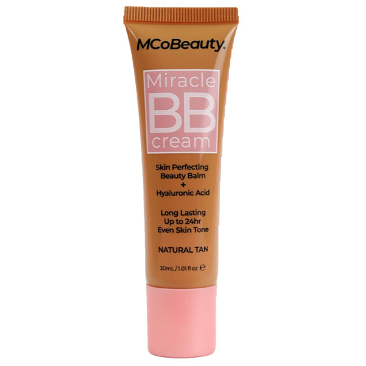 MCoBeauty Miracle BB Cream, Natural Tan, Skin-Perfecting Coverage for Effortless Beauty, Vegan, Cruelty Free Cosmetics
