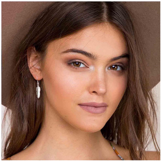 Vintage Etched Feather Earrings Silver Feather Dangle Earrings Little Feather Charm Earrings Boho Earrings Jewelry for Women and Girls