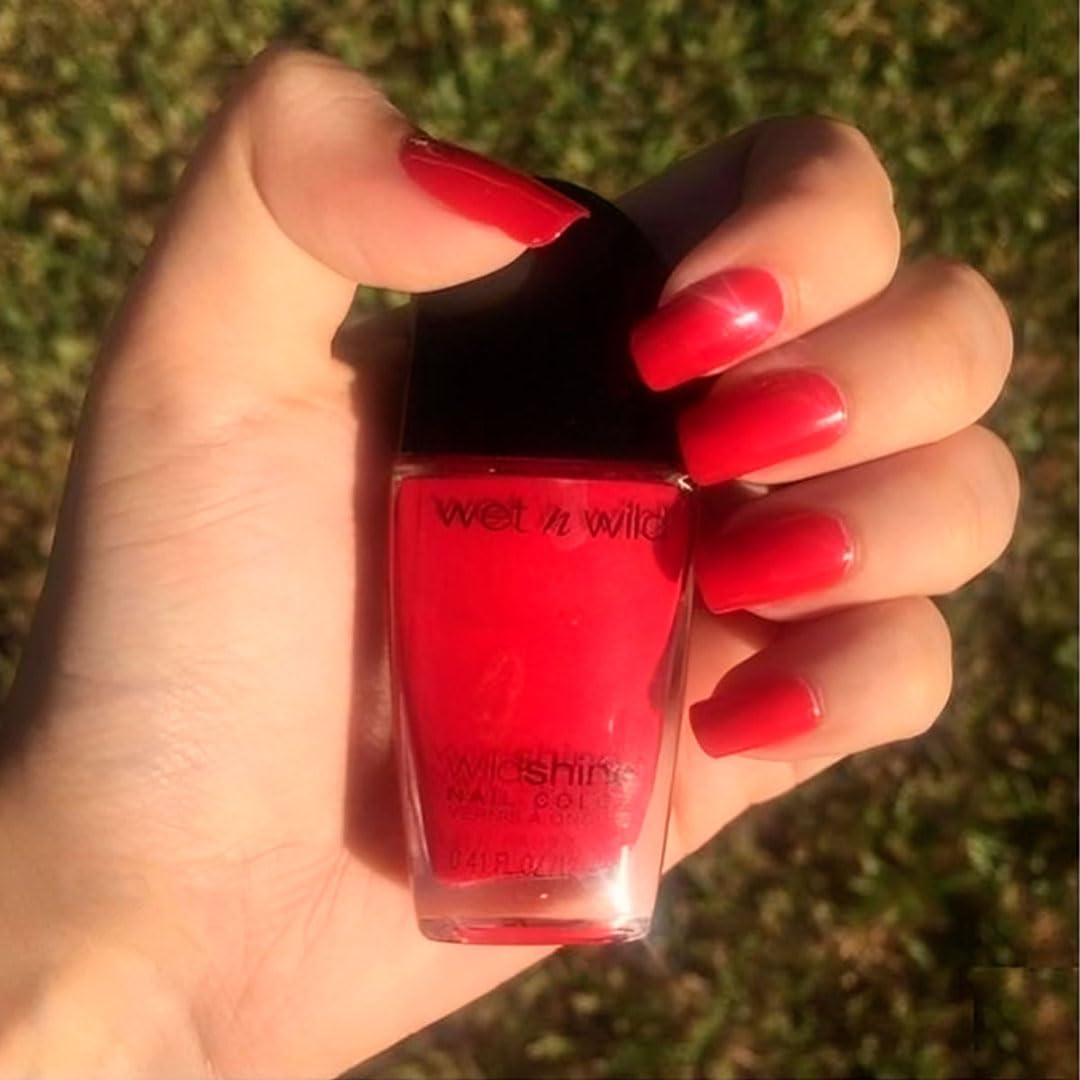 wet n wild Wild Shine Nail Polish, Red Casting Call, Nail Color