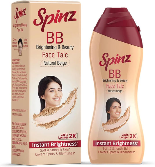 Spinz BB Talc, instant glow cover spots & blemishes 100g