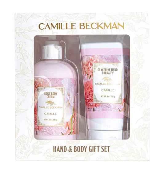 Camille Beckman Hand and Body Duet Set, Silky Body and Glycerine Hand Cream, Camille
