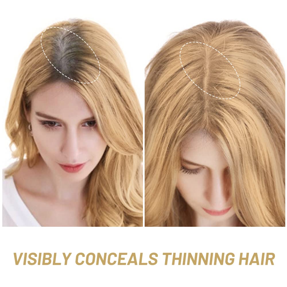 Root Touch Up Hair Powder, Instantly Gray Hair Root Cover Up Hairline Powder, Hair Concealer For Women and Men (A-Medium Blonde, 2PC)