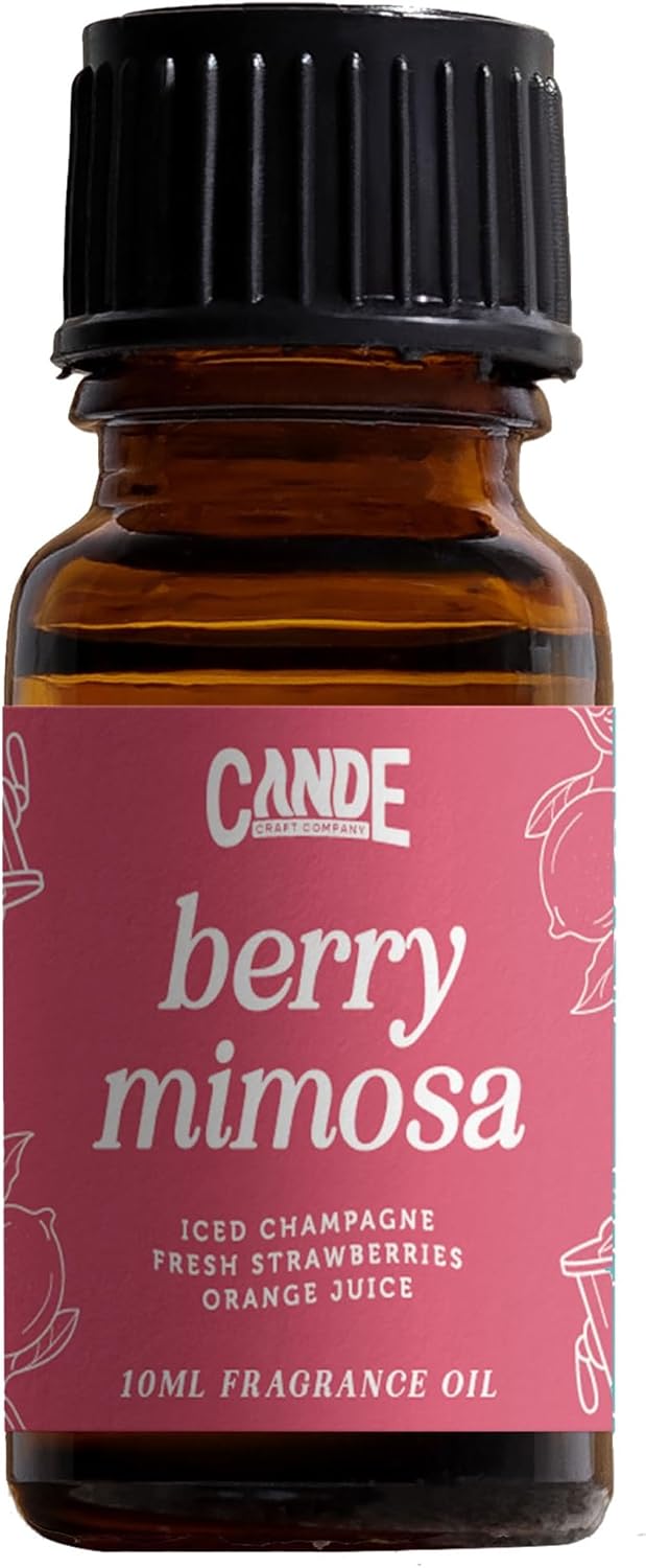 CANDECraftCo Premium Fragrance Oil – Diffuser Oils Fragrances Scented for Home, Candle Soap Making Supplies, Aromatherapy Blends for House (0.34 Fl Oz) (1-Pack, Berry Mimosa)