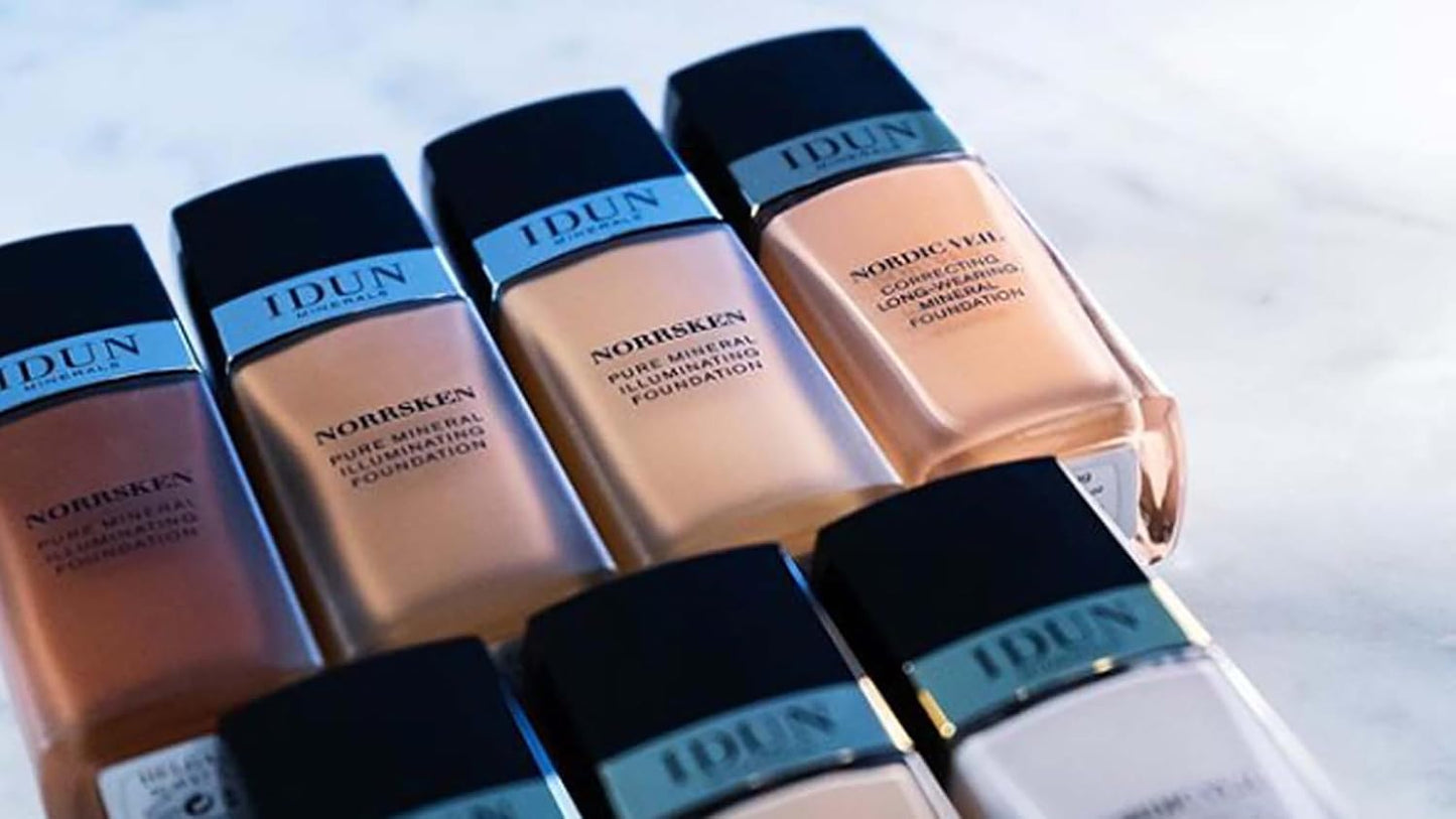 Liquid Norrsken Foundation - Light to Medium Coverage - Luminous Finish for Dry and Dull Surfaces - Water Resistant and Safe for Sensitive Skin - 226 Yrsa - Dark Brown Neutral - 1.01 oz