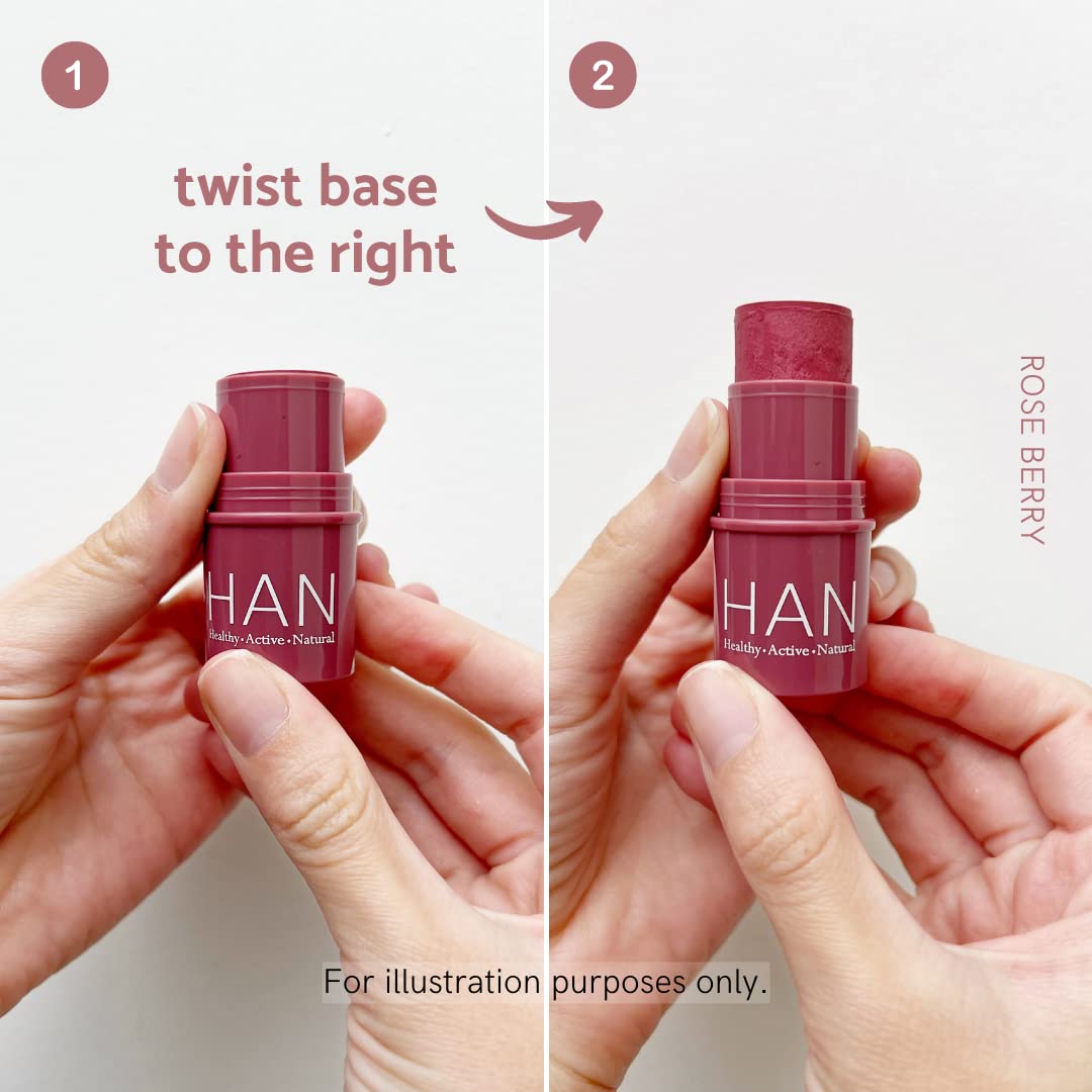 HAN Skincare Cosmetics Vegan, Cruelty-Free, 3-in-1 Multistick for Cheeks, Lips, Eyes, Innocence | Large