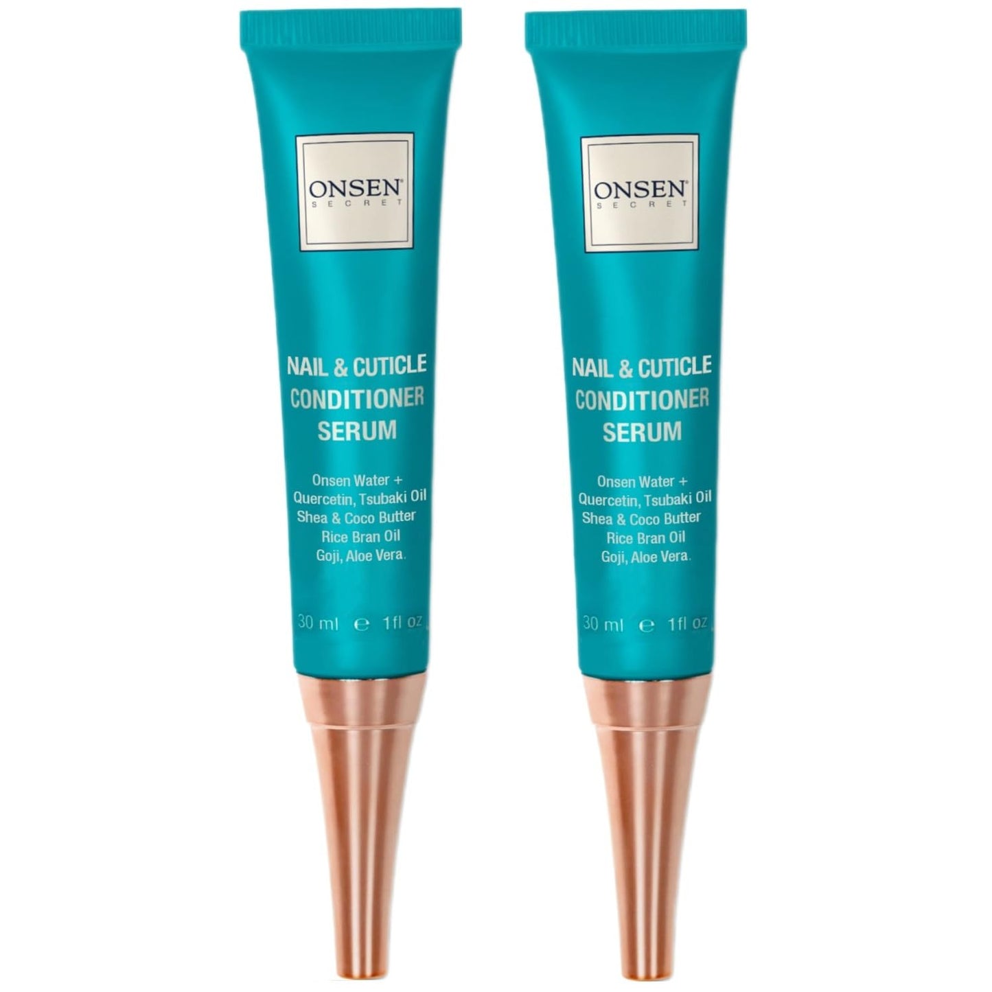 Onsen Nail & Cuticle Cream Treatment w/Japanese Tsubaki, Jojoba & Lavender Oil, Shea Butter - Strengthens Nails, Softens Cuticles - Daily Repair Care (2 Count/30 ml)