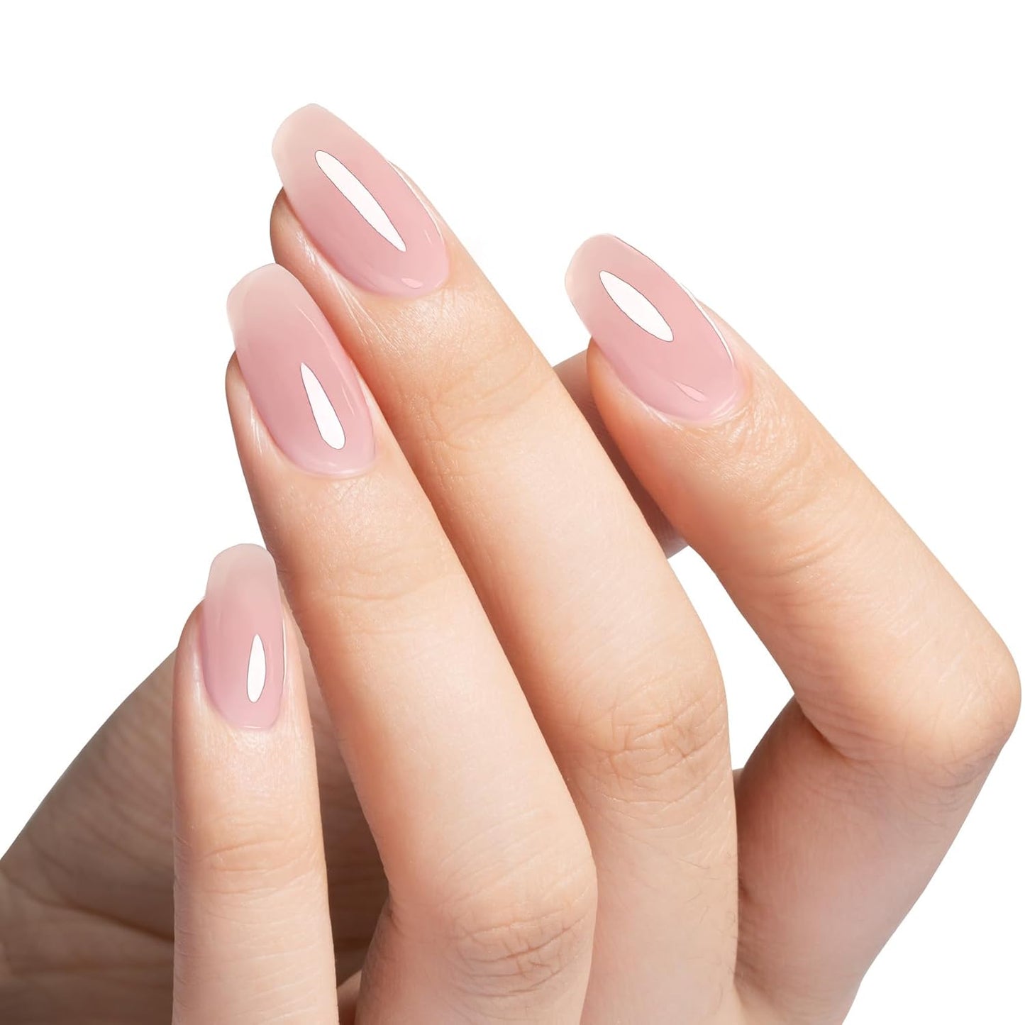 MAYCHAO 15ML Clearly Pink Builder Nail Gel 7 in 1 Clear Pink Builder Strengthener Gel Nail Polish for Nail Extension, No Wipe Base Coat for Home Manicure, 0.5 OZ-05