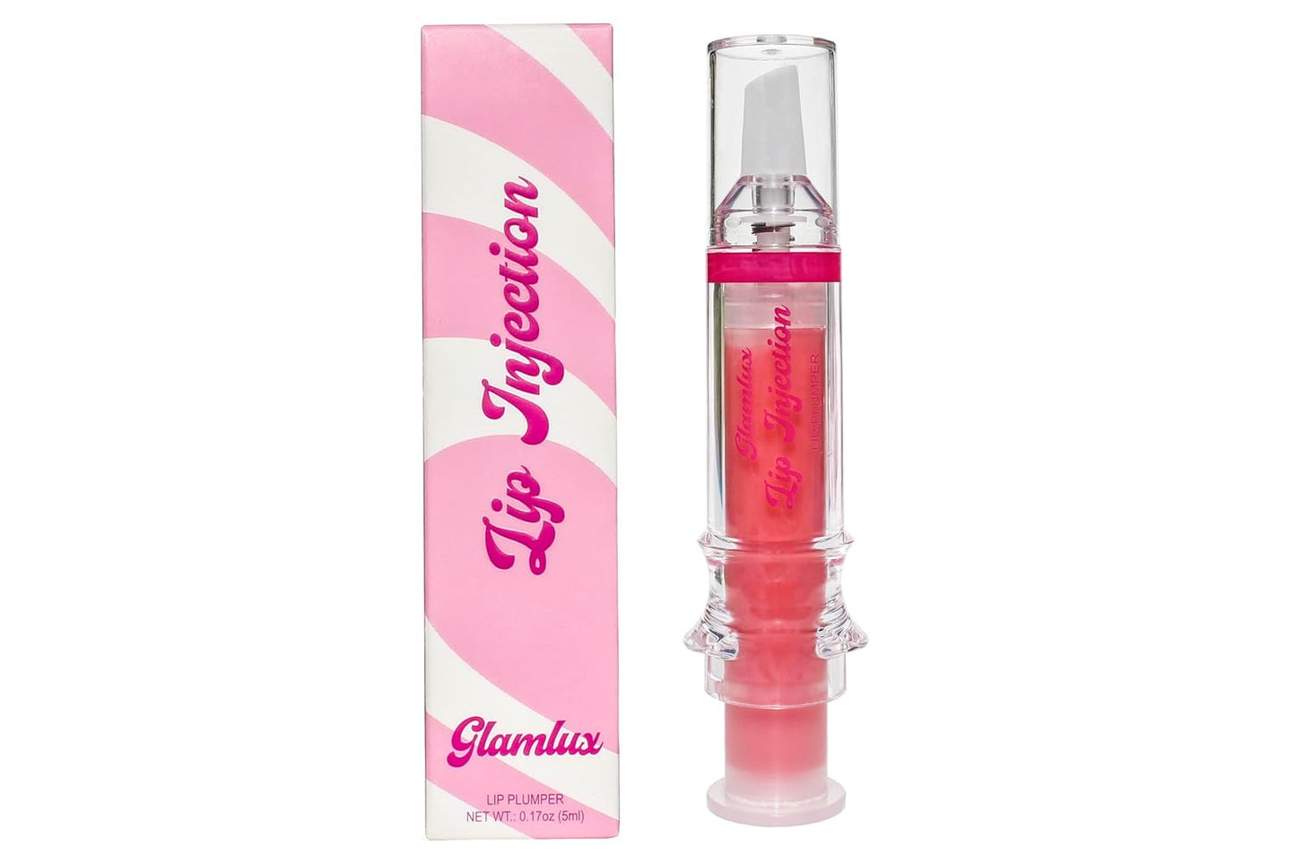 Lip Injection Fake A Lip Flip! (Lip Slay) Plumping Gloss, Lip Plumping Booster Syringe Fuller Lips Instantly, Natural Lip Enhancer, Ultra Hydrating, Volumizes, Plump & Pout Girls & Women