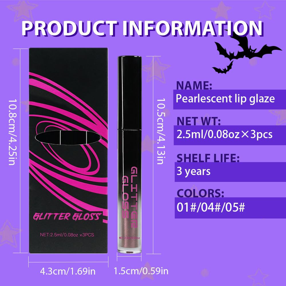 Taupe Purple Dark Purple Metallic Lipstick for Women,Glitter Sparkling Liquid Lipstick,Long Lasting Waterproof Lightweight Non-Drying Bold Dark Lip Gloss for Gothic Stage Makeup,Vegan