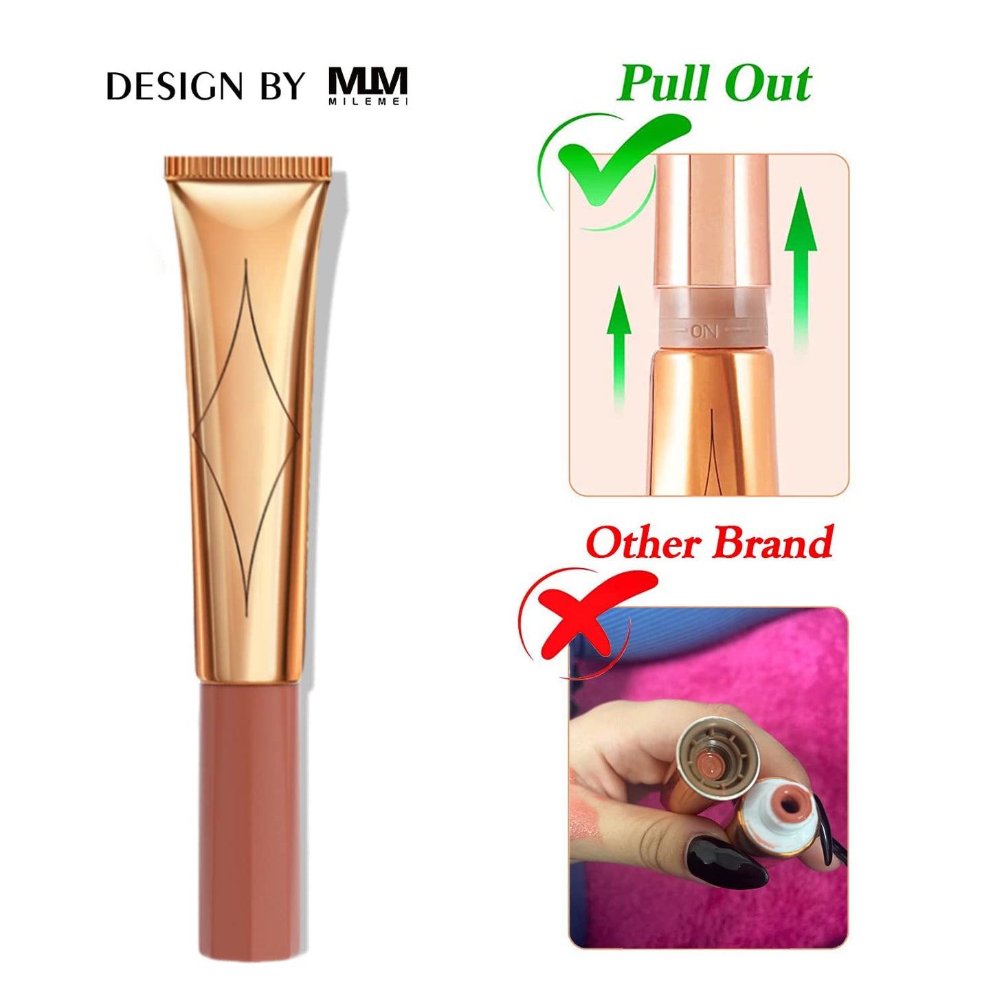 3 Color Contour Beauty Wand, Highlighter ，Blush，Face Concealer Contouring With Cushion Applicator Long Lasting & Smooth Matte Finish Liquid Illuminator Makeup Stick .01 Contour+03 Cherry Red+04 Pear White