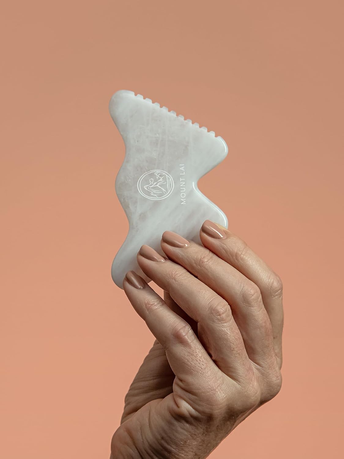 Mount Lai Vitality Qi White Jade Gua Sha Facial Tool – The Imperial Stone of Purity – Patented 5-Sided Professional Sculpting Tool for Lymphatic Drainage, Precision Contouring & Imperial Radiance