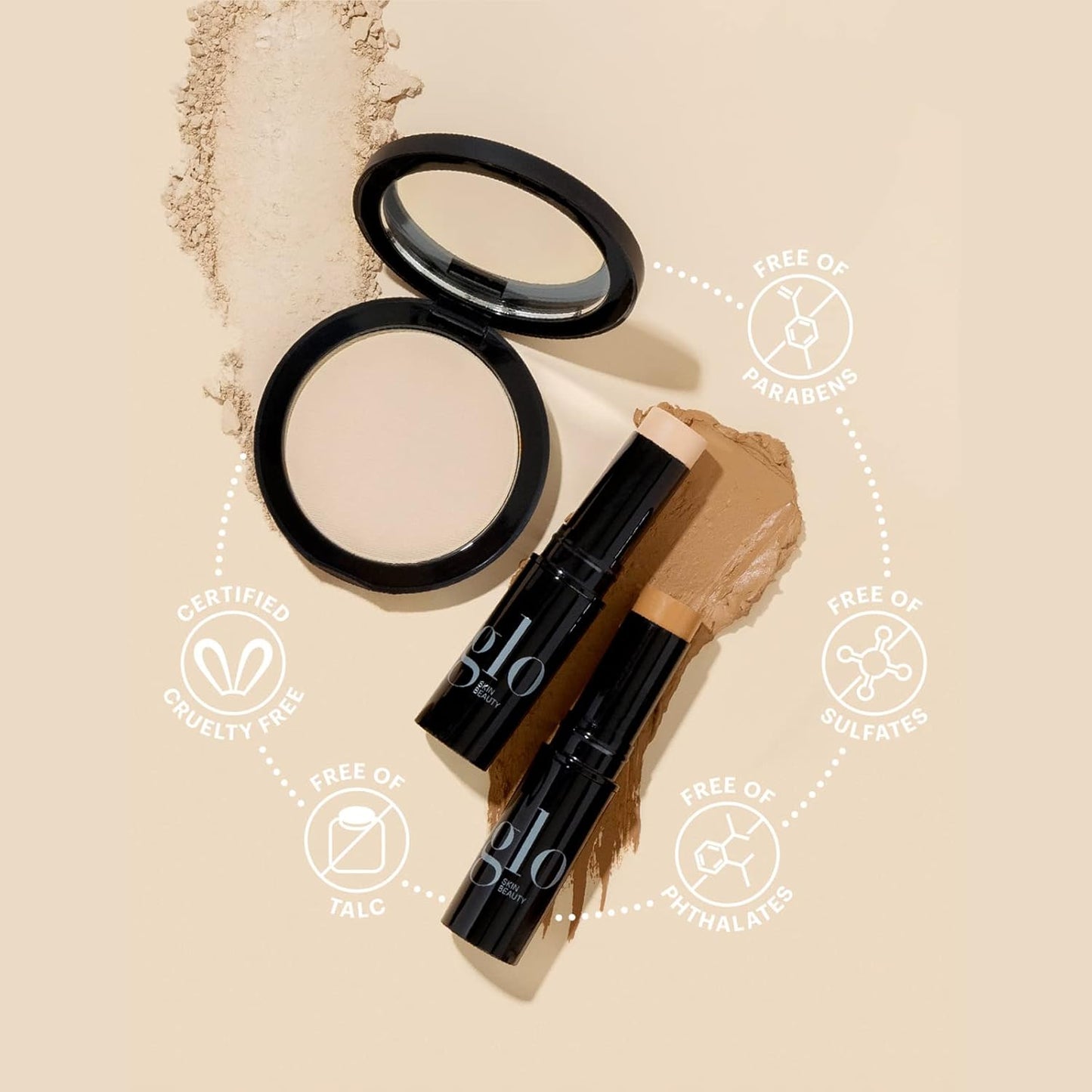 Glo Skin Beauty Luminous Liquid Mineral Foundation Makeup with SPF 18 (Naturelle) - Improves Uneven Skin Tone, Smooths & Corrects Imperfections, Sheer to Medium Coverage, Dewy Finish