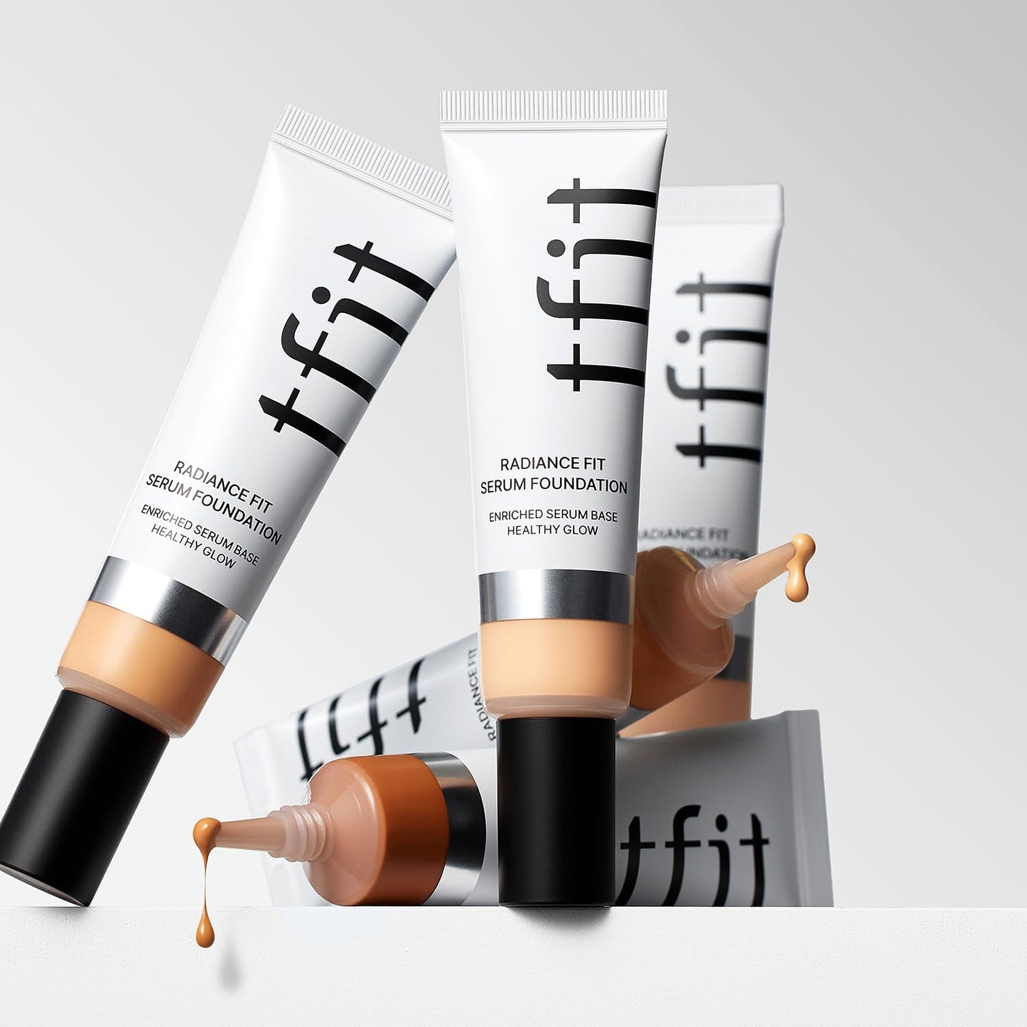 TFIT Radiance Fit Serum Foundation - Flawless Coverage, Dewy finish, Long-lasting, Lightweight, Korean Makeup,1.05 Oz. (C1.5 Lingerie, 1.05 Oz.)
