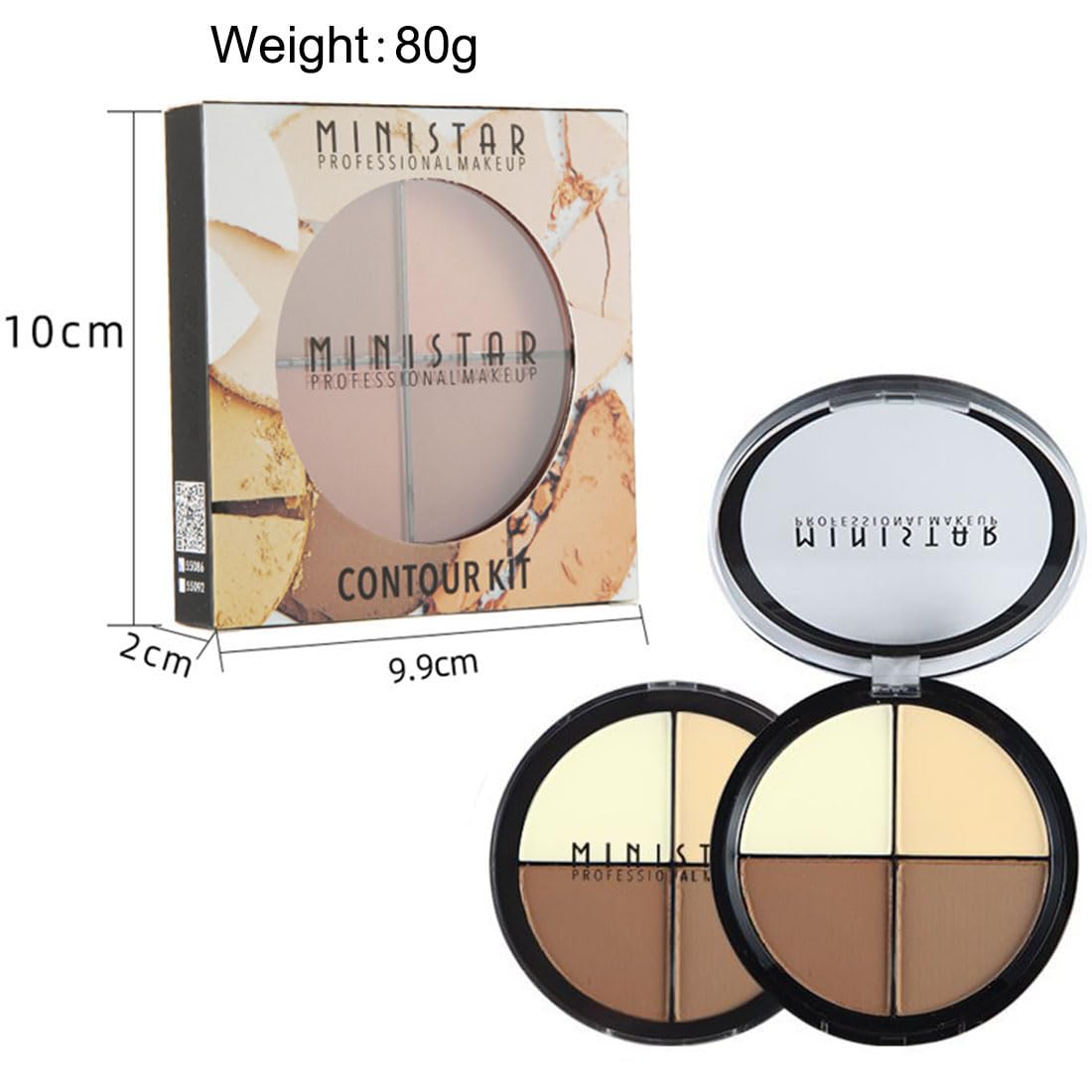 Contour and Highlight Palette Powder Contour Kit Concealing, Highlighting & Contouring Foundation/Concealer Makeup Palette Full Coverage for Conceal Trouble Spots Dullness