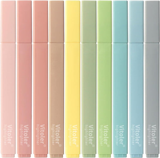 Highlighters Assorted Colors,10Pcs Bible Highlighters and Pens No Bleed, Assorted Colors, Pastel Set, Cute Marker Pens for School Journaling