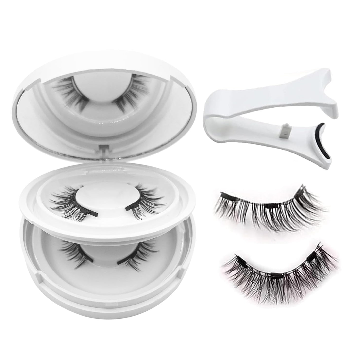 Ealra Craft Magnetic Eyelashes with Applicator,Reusable Magnetic Eyelashes Natural Look,Easy to Wear and Remove Soft Lashes kit for Women(Natural+Fuller)