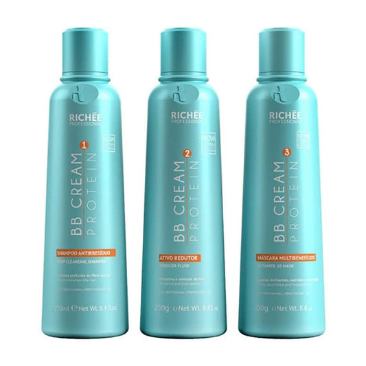 Richée Professional | Liso BB Cream Kit | Pure Active Ingredients And Extraordinary Shine | (3x) 250 ml / 8.4 fl.oz.