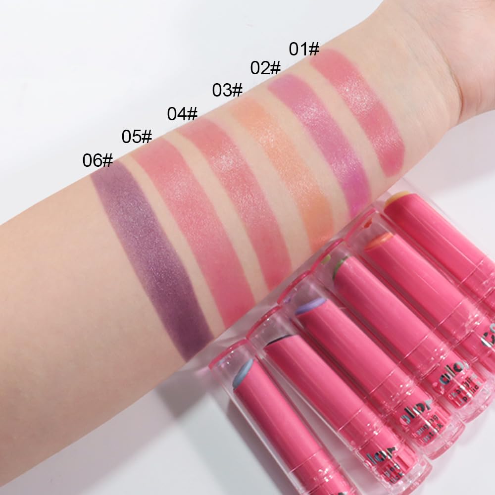 BINGBRUSH Color Changing Lipstick Set, PH Mood Peach Lip Balm and Gloss, Long Lasting Tinted Lip Stain (03# Coral Kiss, 1 Count (Pack of 1))