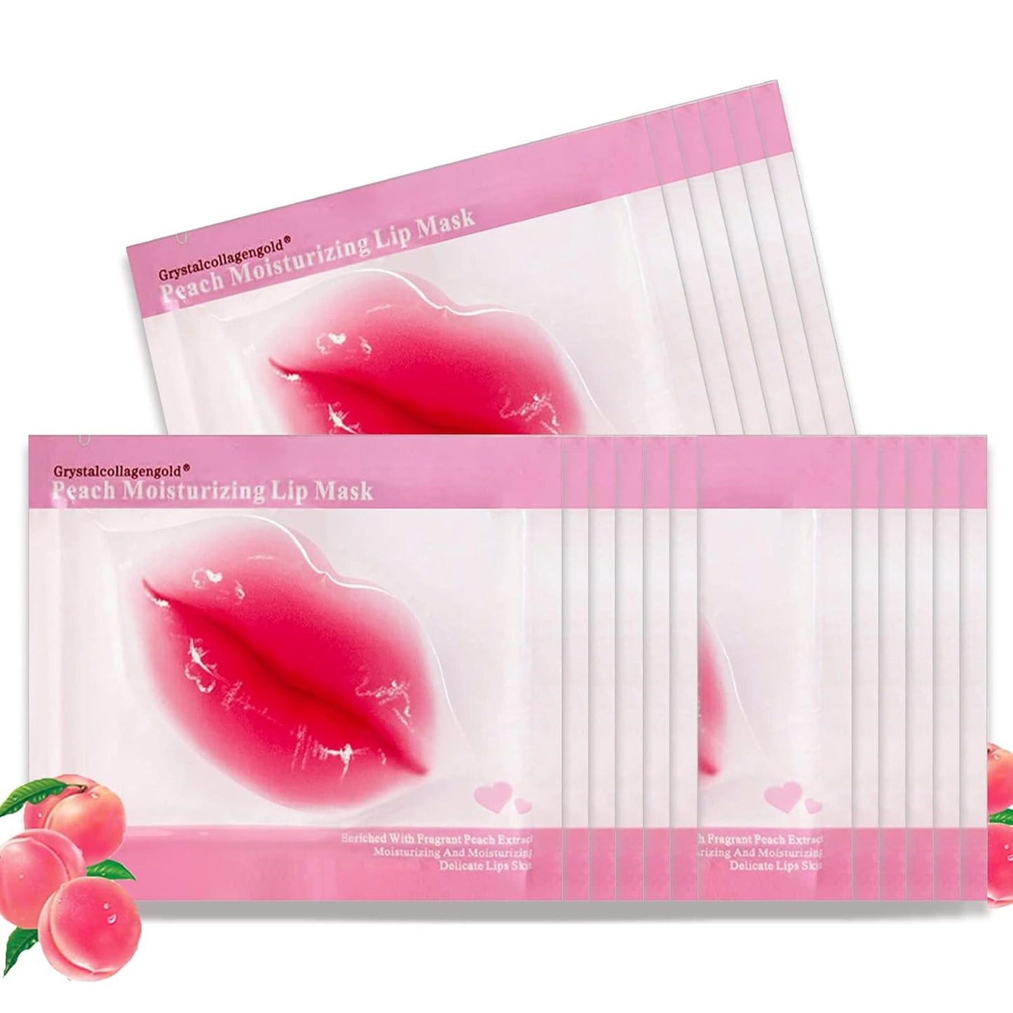 Permotary 30 PCS Collagen Lip Mask Crystal Lip Care Gel Pads for Moisturizing & Reducing Chapped, Smoothing Lip Fine Lines-Lip Patches for Firms & Hydrate and Plump Your Lips