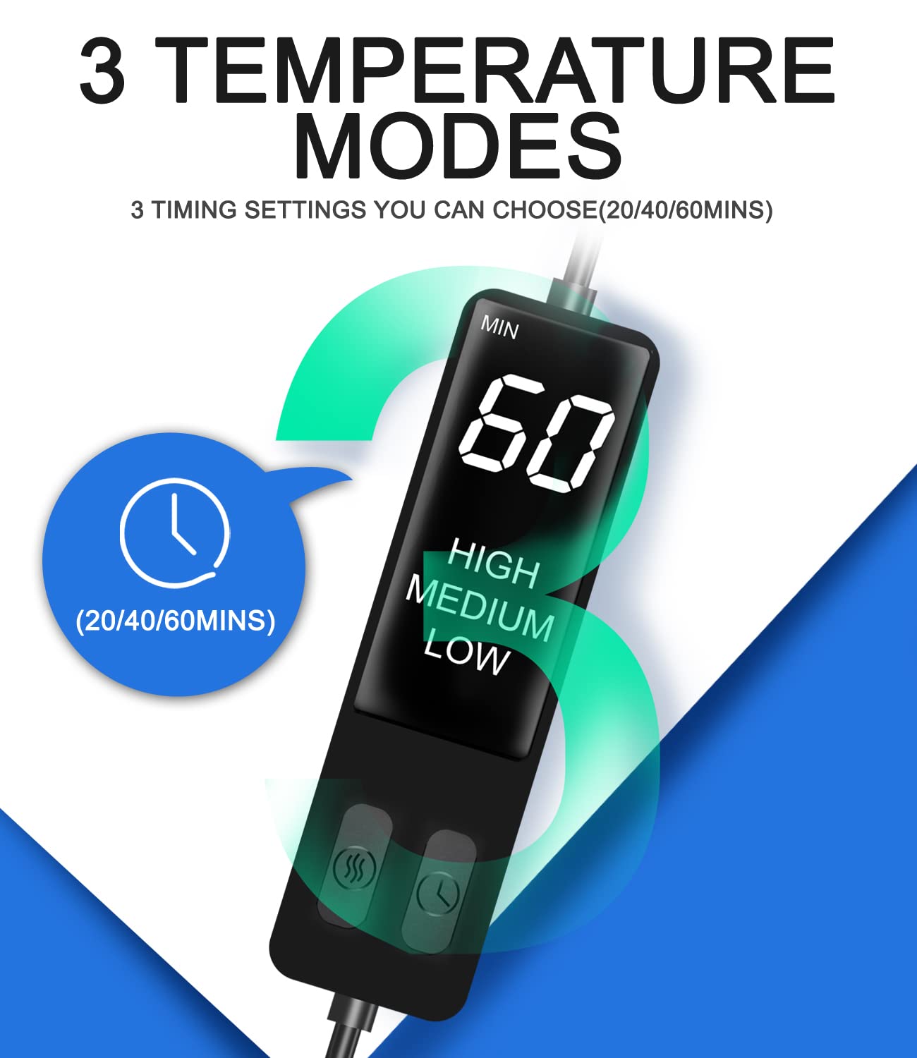 Aroma Season Electric Heated Eye Mask & Microwavable Heat Eye Compress with Flaxseed for Dry Eyes, SPA Warm Eye Mask, Relief Eye Fatigue (2 packs) Blue