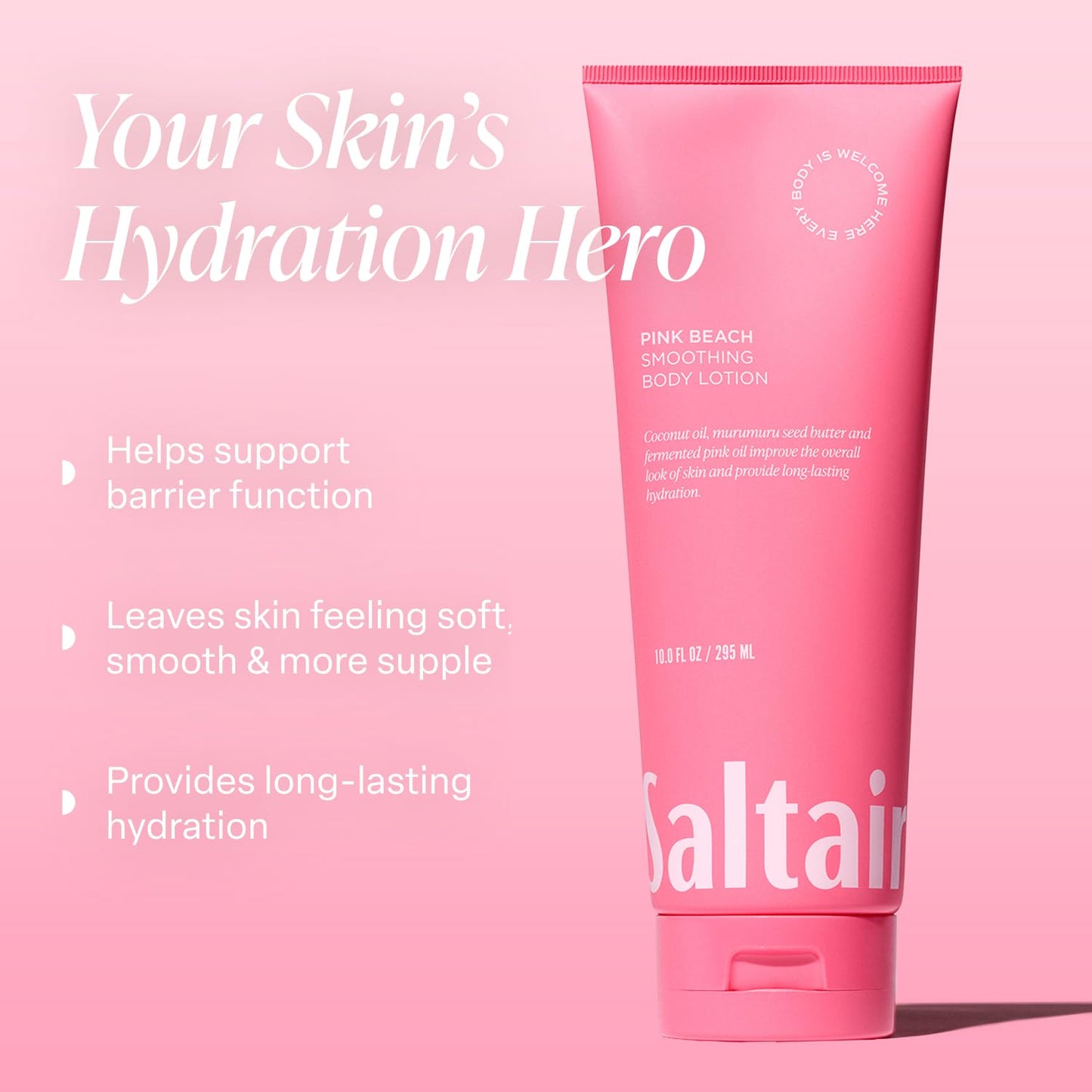 Saltair Body Lotion - 2 Pack Moisturizing Lotion For Dry Skin. Pink Beach Scented Hydrating Body Cream with Nourishing Moisturizer Formula. Skin Care for Women and Men. 2x 10oz Tubes