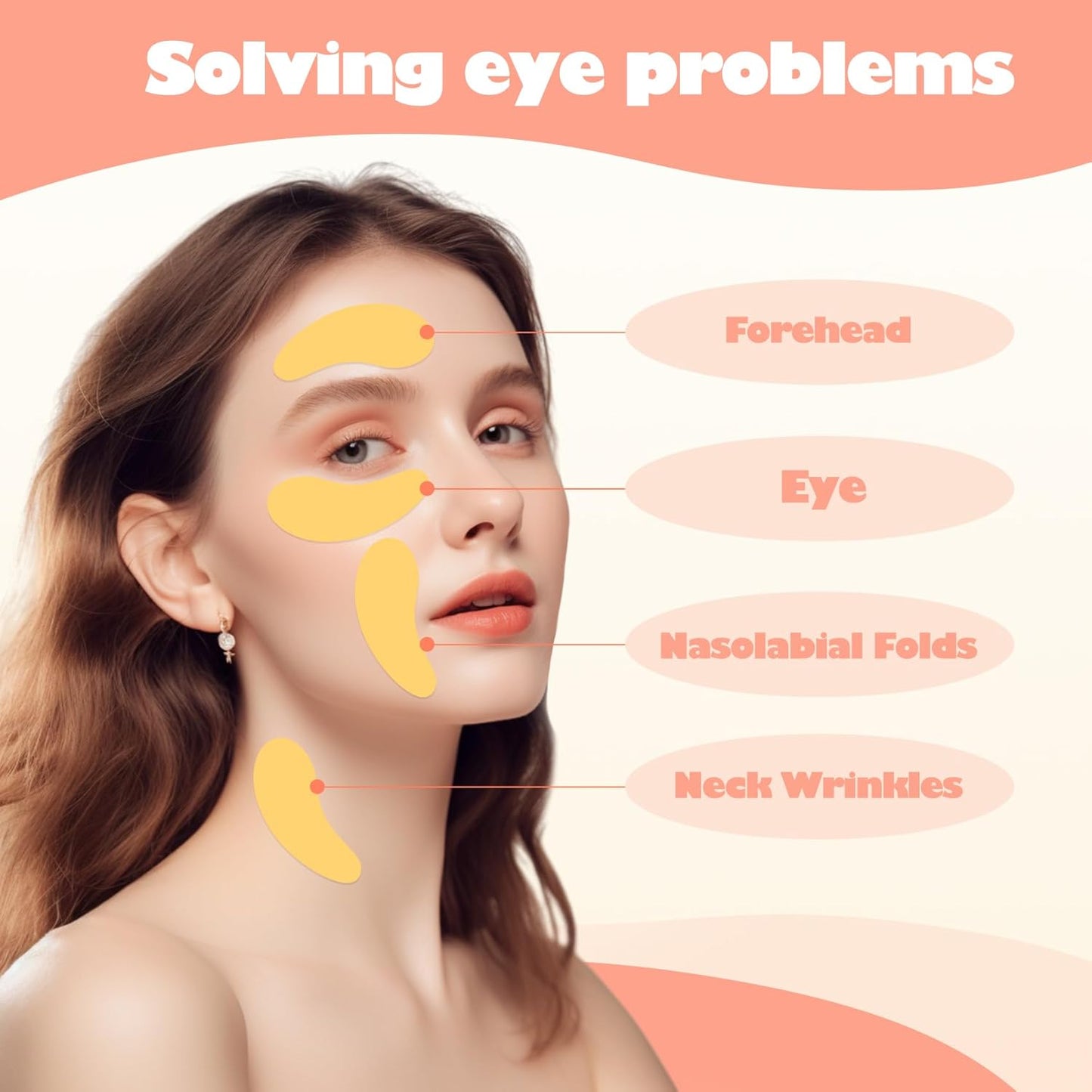 6 Pairs Under Eye Patches, Silicone Reusable Eye Patches, Under Eye Mask for Reduce Eye Wrinkle and Fine Lines Skin Care