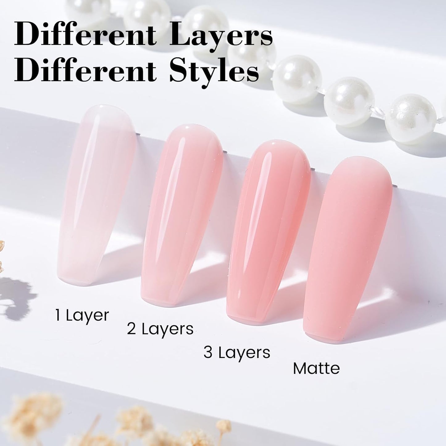 HEMA and TPO Free Clear Pink Gel Nail Polish - 18 ML Nude Sheer Pink Sand Nail Polish Gel for Women Girls Gift, Long Lasting Neutral Jelly Color Soak Off Cured for Home Nail Art Salon DIY