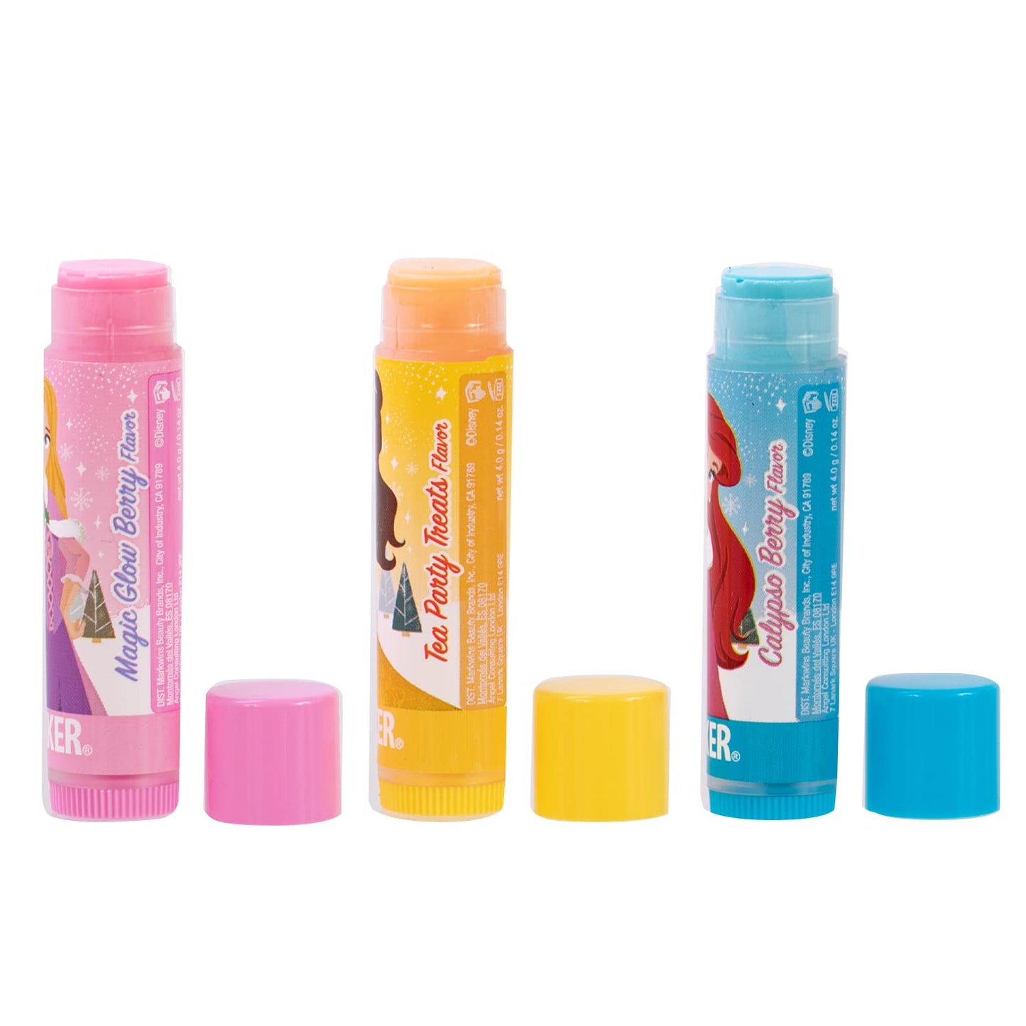 Lip Smacker Disney Princess Lip Balm Tin Trio Rapunzel, Belle, Ariel
