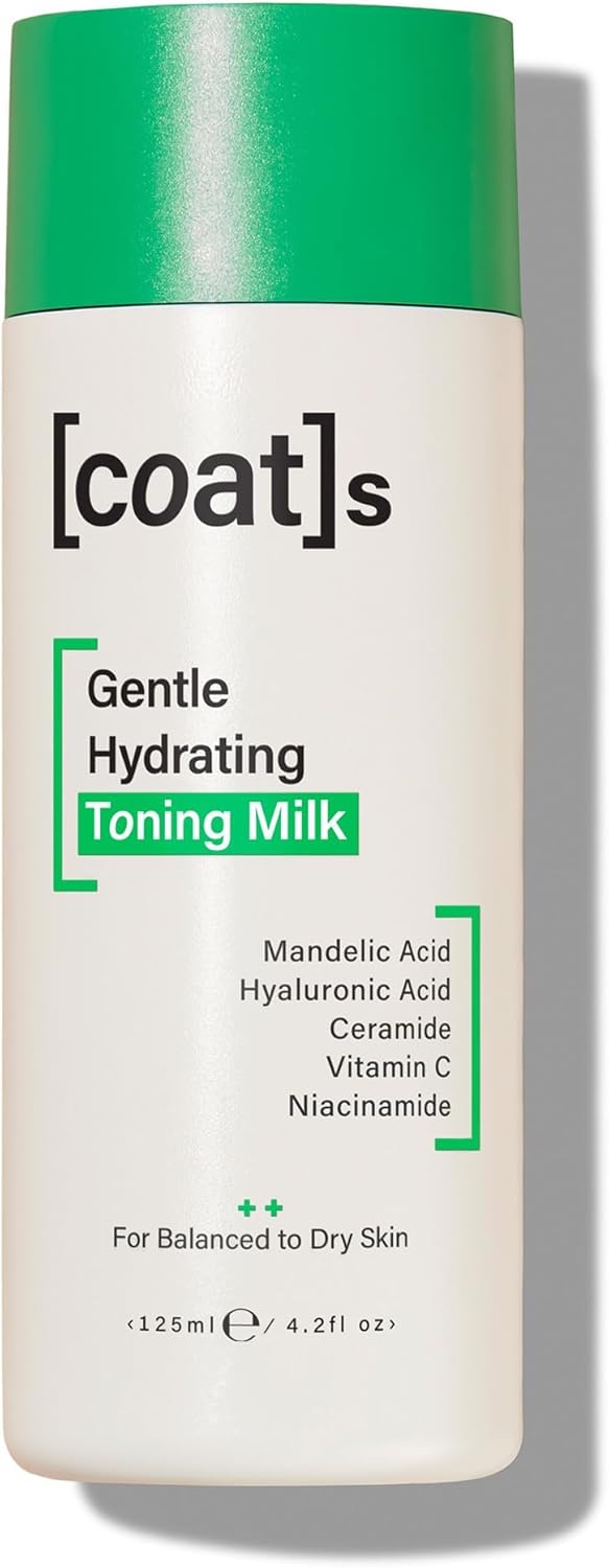 Coats Gentle Hydrating Toning Milk – Hydrates, Protects + Exfoliates to Help Prevent Breakouts – Dermatologically Approved + Clinically Proven – 4.2 oz