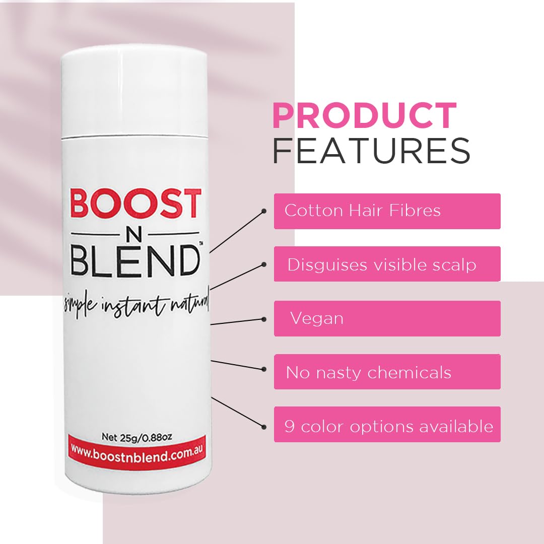 Boost N Blend Hair Volumizer with Scalp Concealer and Cotton Fibers for Thinning Hair in Women (25g/0.88oz)