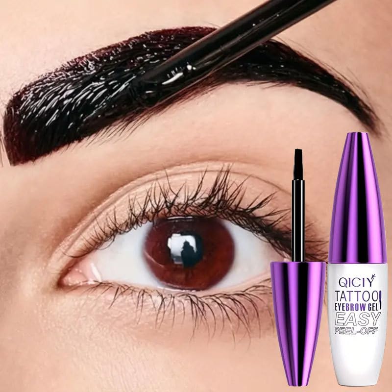2pcs Gray Brown Tattoo Eyebrow Gel Tinting, Waterproof & Transfer-proof for Fuller Brows, Suitable for All Skin Types (Gray Brown, 2Pcs)