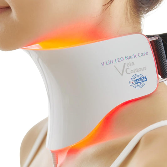 LED Red Light Therapy Neck Mask Glowing Skin Anti-Wrinkle Anti-Aging Smoother Firmer Neck Skin Care at Home. Made in S.Korea
