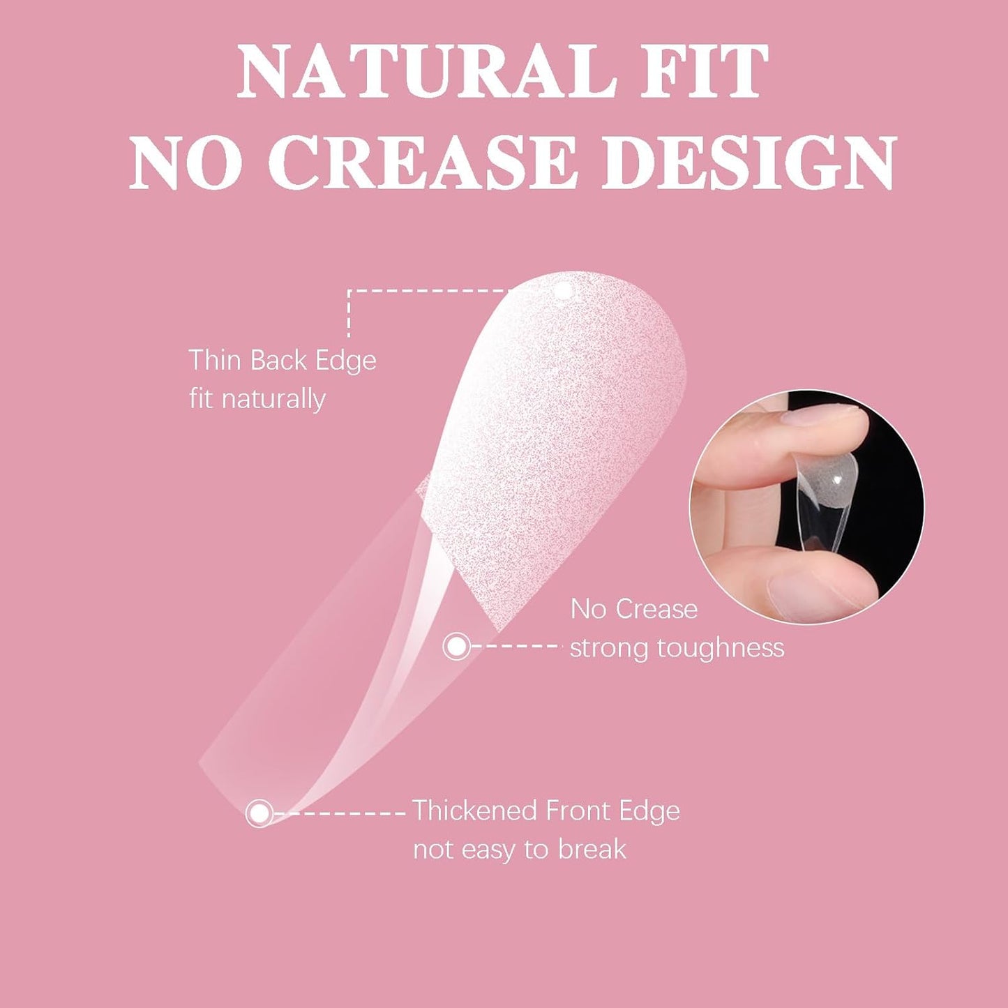 Medium Coffin Nail Tips, SSWSBYKE 300pcs Soft Gel Nail Tips for Full Cover Pre-Shaped Acrylic Fake Nails Tips 15 Sizes Half Matte Press On Nails for Extension Home DIY Salon