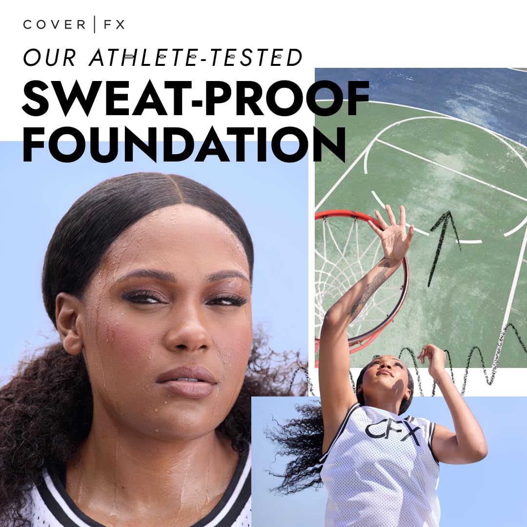 COVER FX Total Cover Cream Foundation - Shade M4 - Buildable Coverage - Natural Finish - Oil-Free - Sweat-Proof