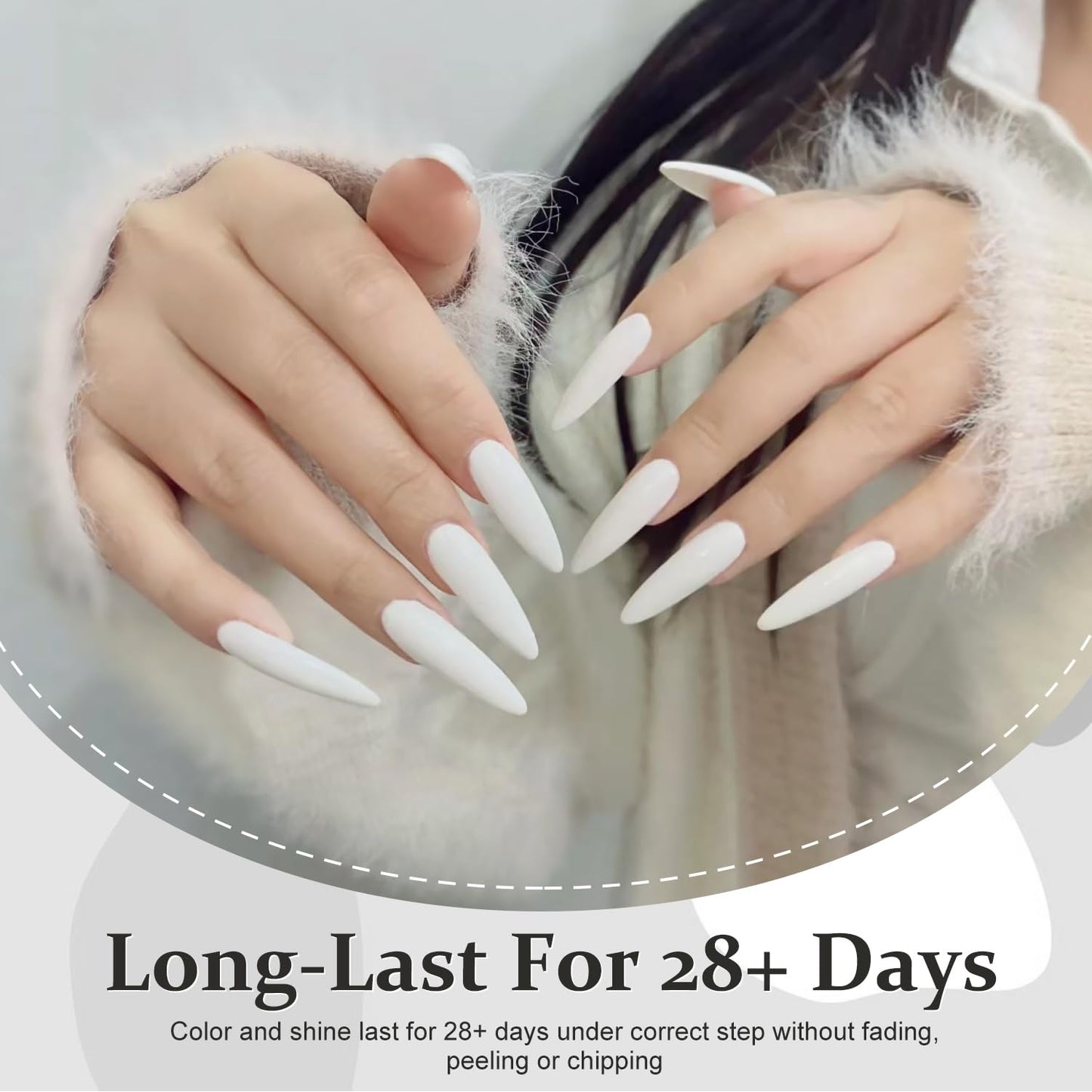 Major Dijit Quick Dry Nail Polish Ghost White Summer Nail Lacquer for Nail Art Regular Nail Polish 0.41 fl oz.