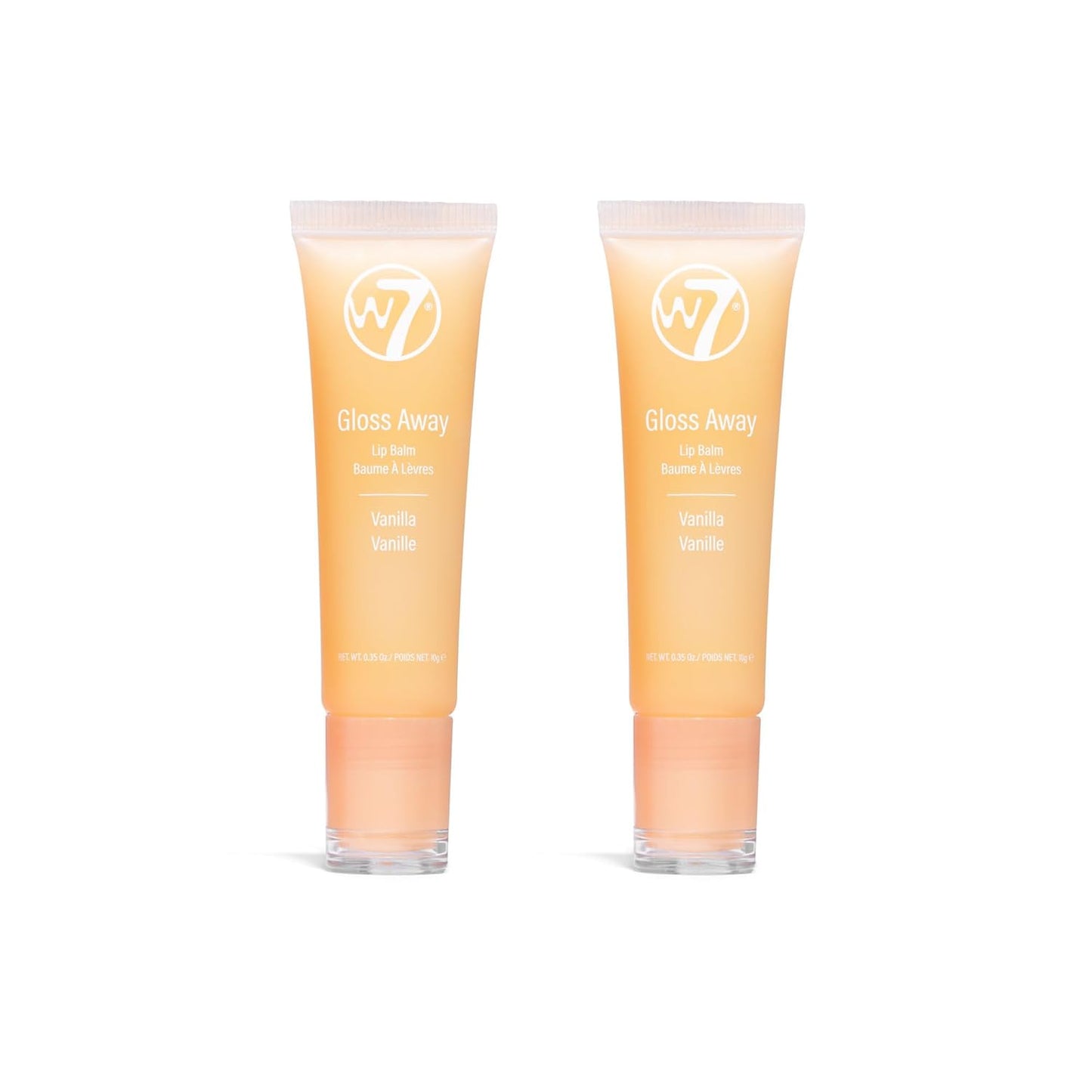 W7 Gloss Away Lip Balm - 2 Piece Set - Nourishing Lip Balm Formula With Shea Butter - Vanilla
