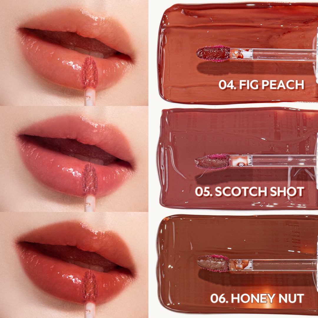 TIRTIR Waterism Tinted Lip Gloss #07 Cassis Plum, 0.14 Fl Oz – Kiss Ready Lipgloss, 12H Long Lasting Non Sticky Natural Tinted Glow Korean Multiuse Cheek and Lip Tint for Women gift